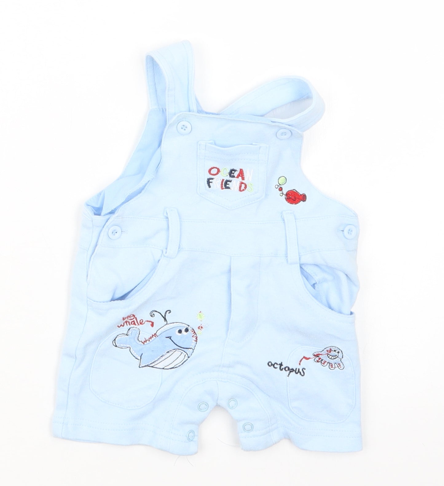 Babytime Boys Blue   Dungaree Outfit/Set Size 3-6 Months