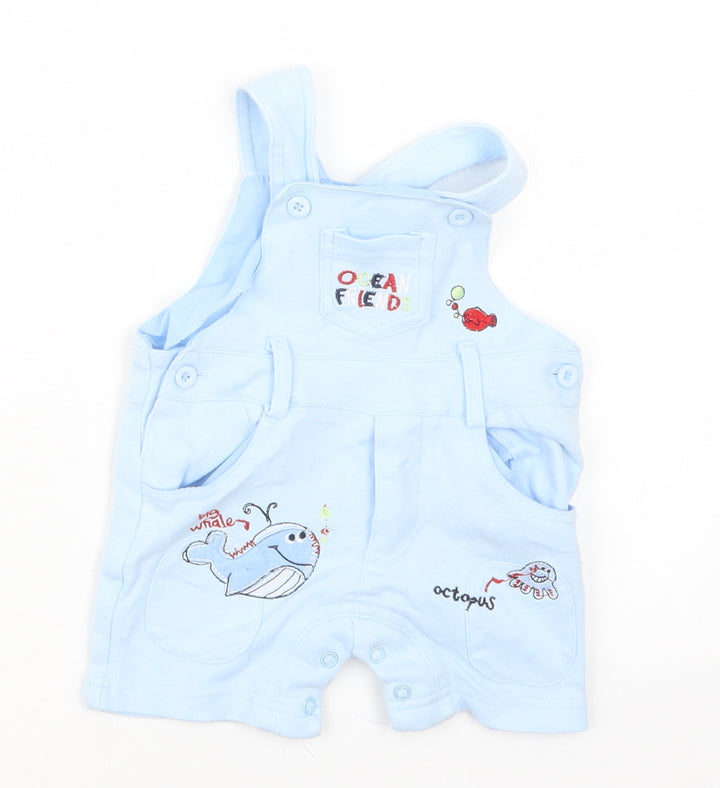 Babytime Boys Blue Dungaree Outfit/Set Size 3-6 Months
