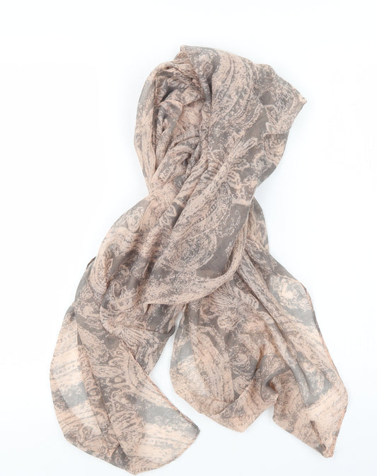 Front view of Preworn women’s pink geometric scarf