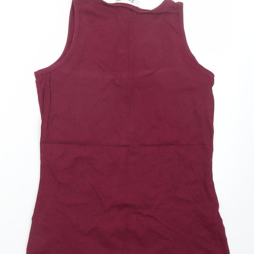 Just Me Womens Purple   Basic Tank Size 16