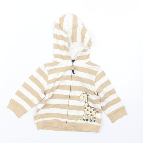 Little Me Boys Beige Striped  Jacket  Size 6-9 Months