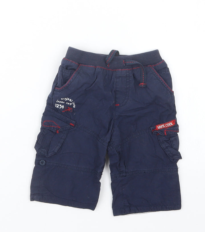 TU Boys Blue Cropped Trousers Size 3-6 Months