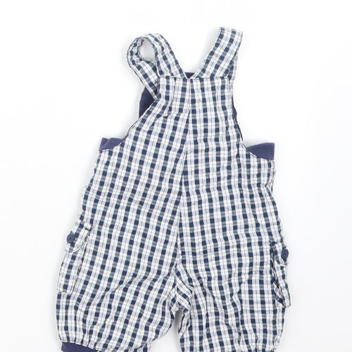 TU Boys Blue Check  Dungaree Outfit/Set Size 3-6 Months