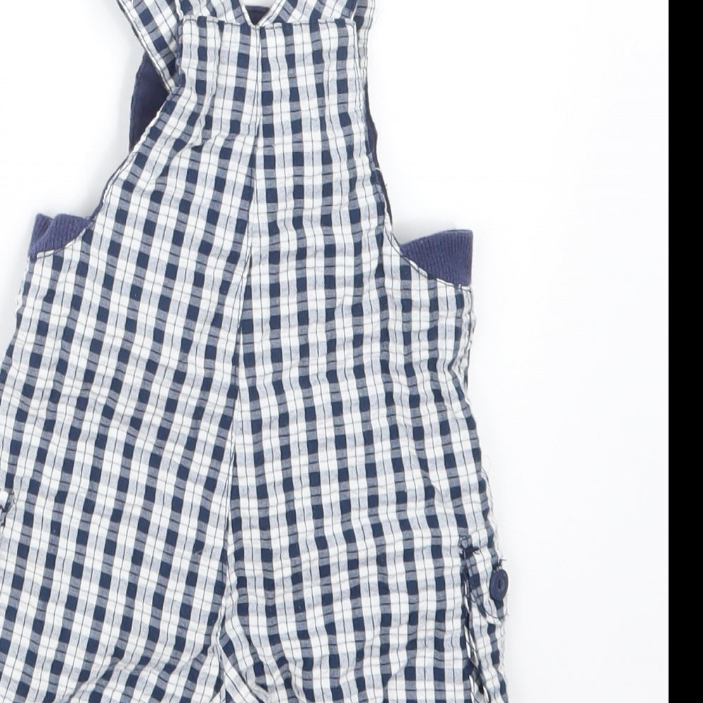 TU Boys Blue Check  Dungaree Outfit/Set Size 3-6 Months