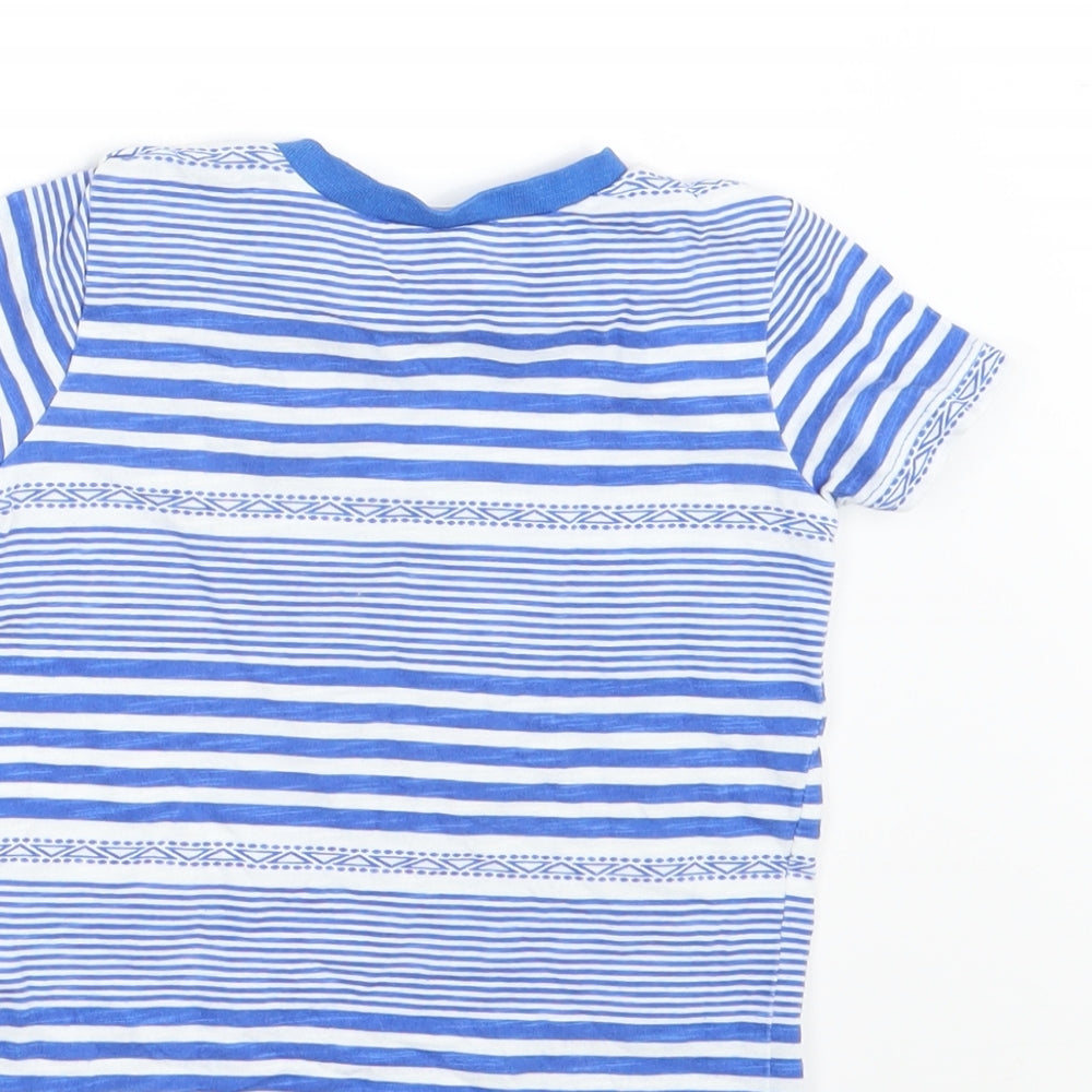 F&F Boys Blue Striped  Basic T-Shirt Size 9-12 Months