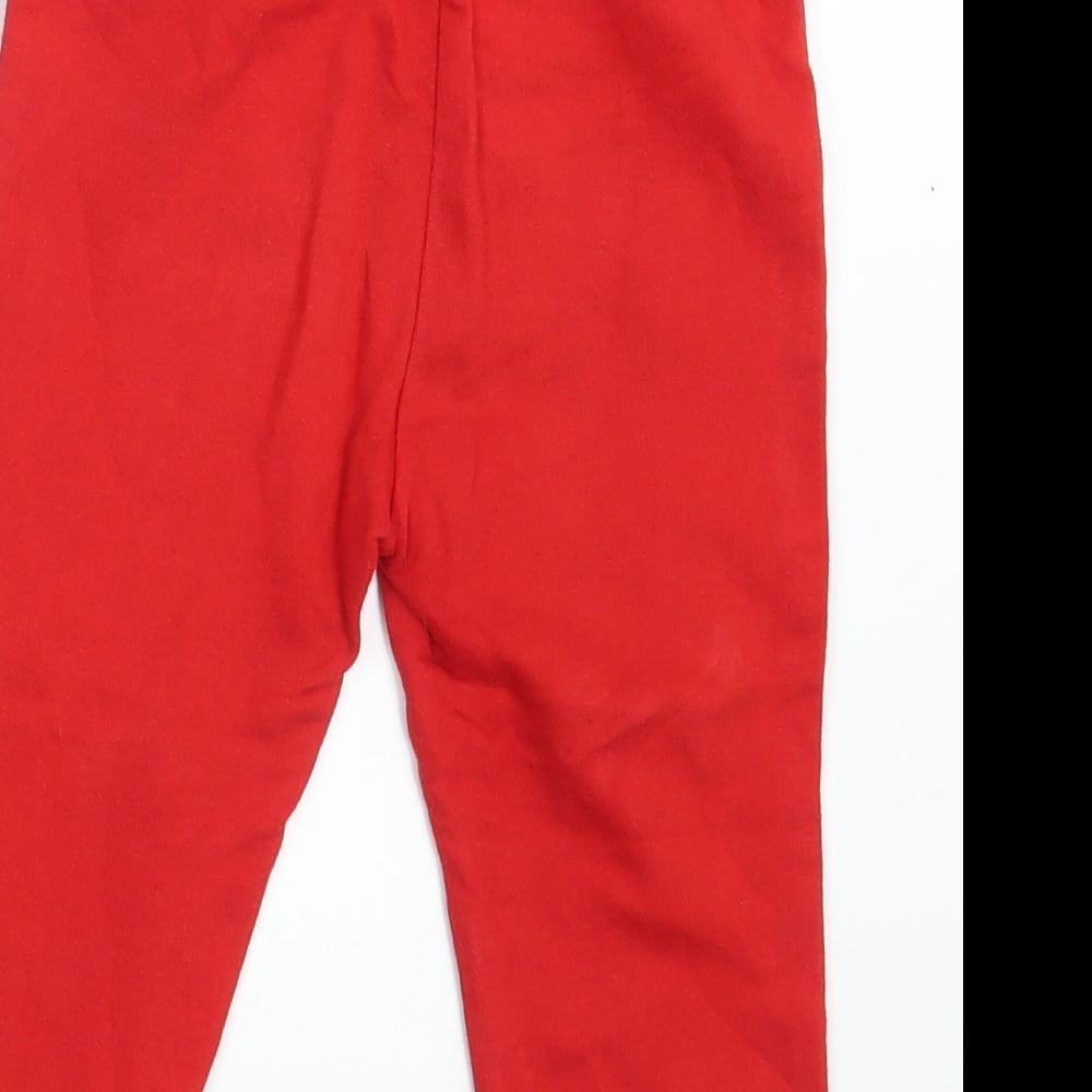 Disney Girls Red   Jogger Leggings Size 18-24 Months  - Waist 18in; Inside leg 12in