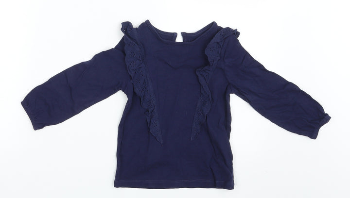 F&F Girls Blue Basic T-Shirt Size 24 Months
