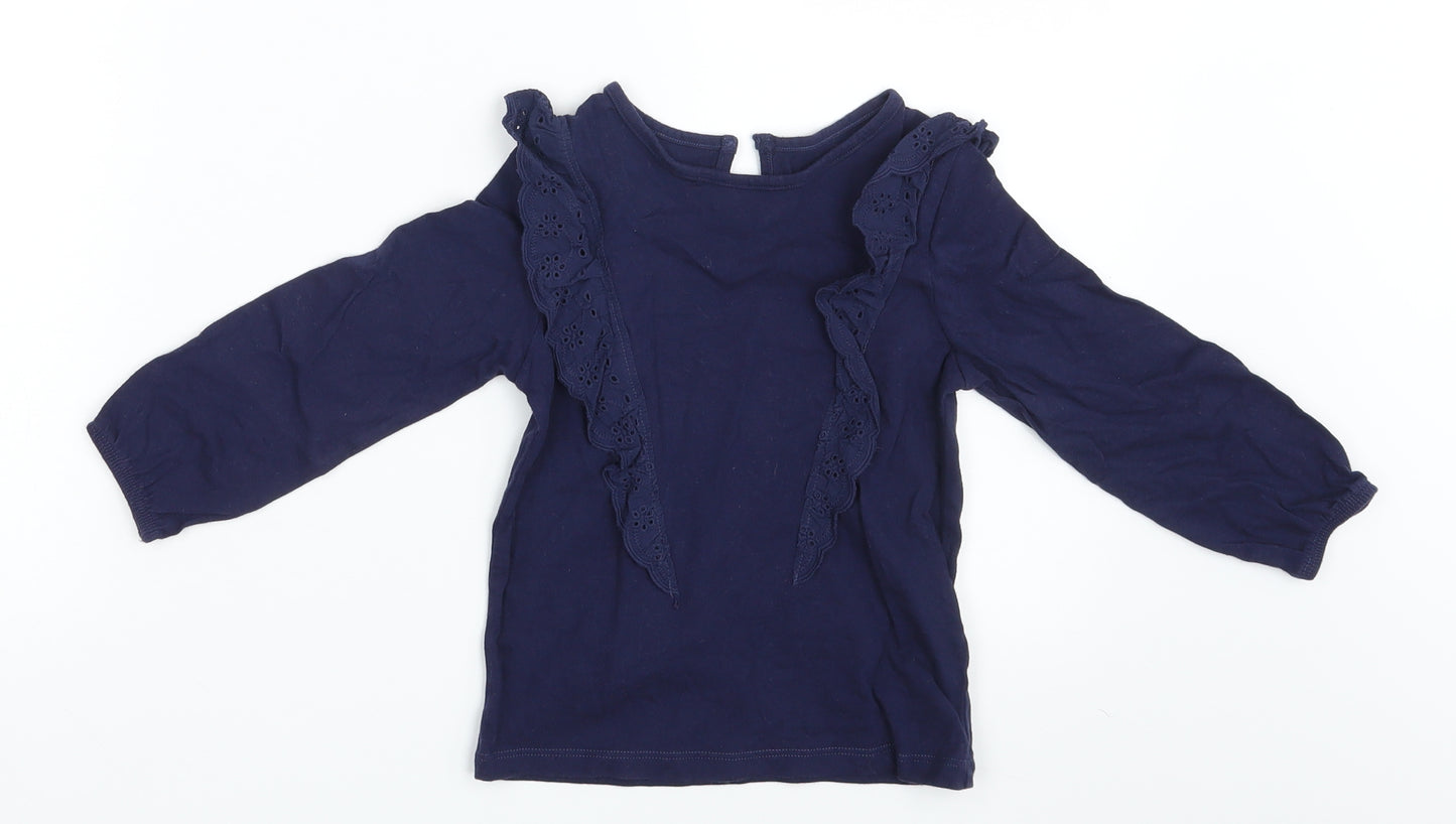 F&F Girls Blue   Basic T-Shirt Size 24 Months