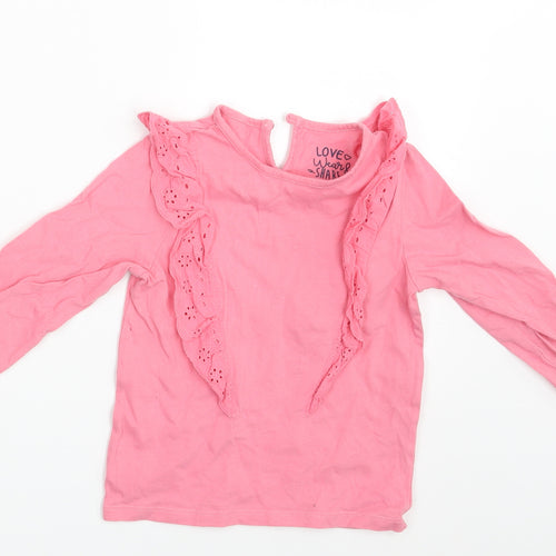 F&F Girls Pink   Basic T-Shirt Size 24 Months