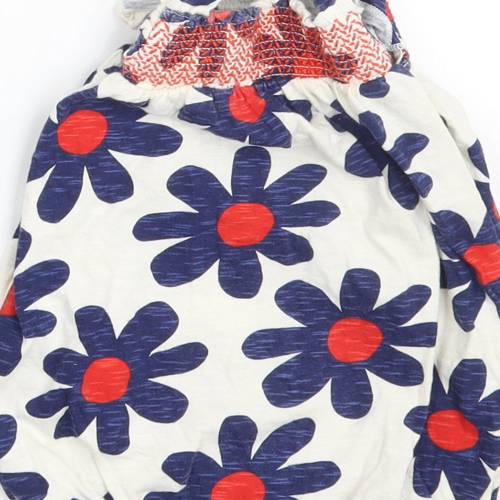NEXT Girls Ivory Floral  Basic T-Shirt Size 3-6 Months