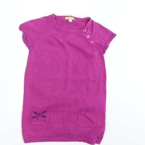 Vertbaudet Girls Purple   Pullover Jumper Size 4 Years