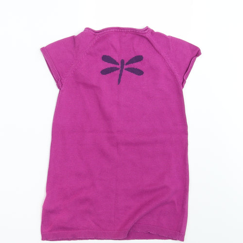 Vertbaudet Girls Purple   Pullover Jumper Size 4 Years