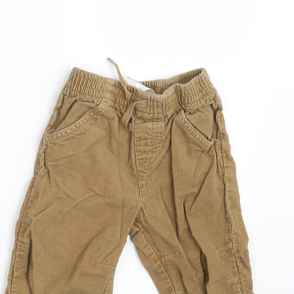 Costco Boys Brown  Corduroy Capri Trousers Size 3 Years - Waist 16in; Inside  leg 13in