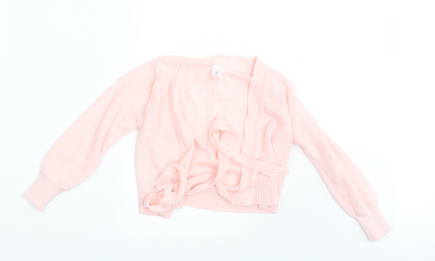 Little Ballerina Academy` Girls Pink   Cardigan Jumper Size 5-6 Years