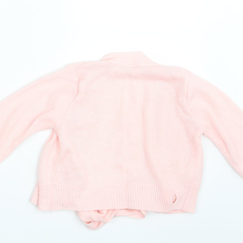 Little Ballerina Academy` Girls Pink   Cardigan Jumper Size 5-6 Years