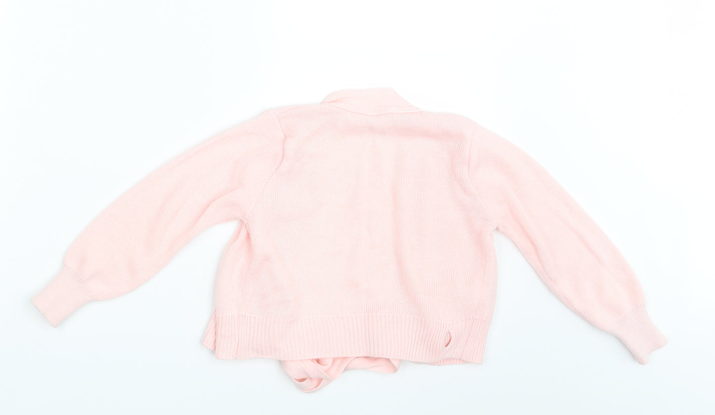 Little Ballerina Academy` Girls Pink   Cardigan Jumper Size 5-6 Years
