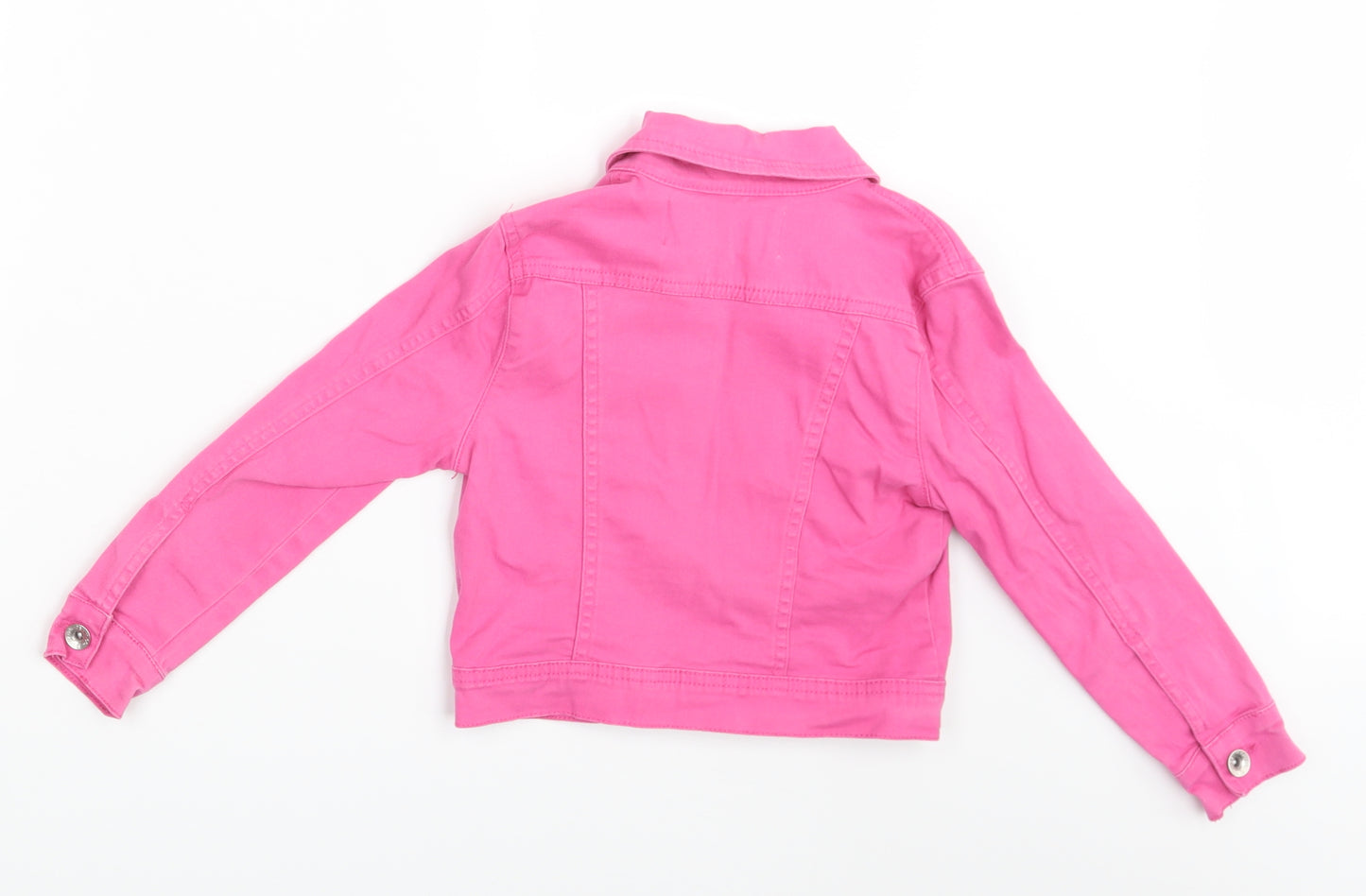 Denim Co. Girls Pink  Denim Jacket Coat Size 5-6 Years