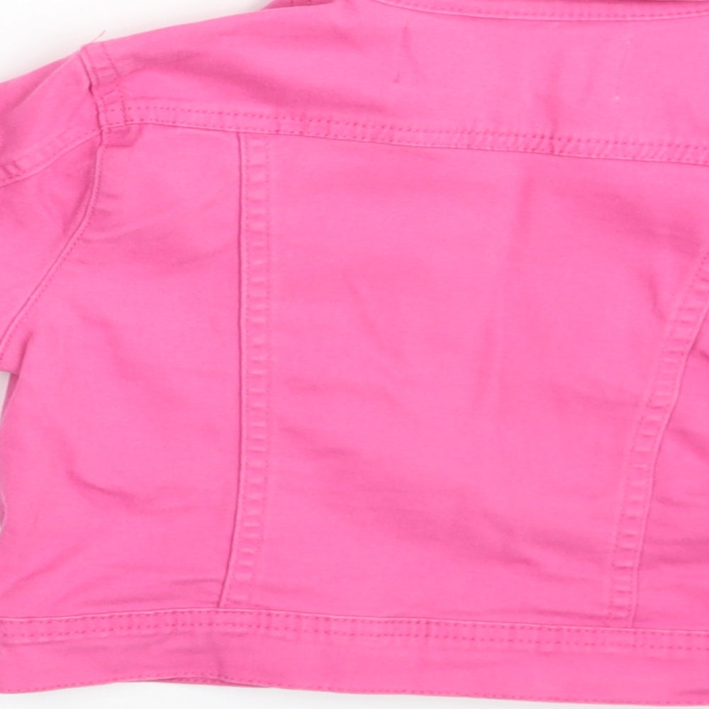 Denim Co. Girls Pink  Denim Jacket Coat Size 5-6 Years