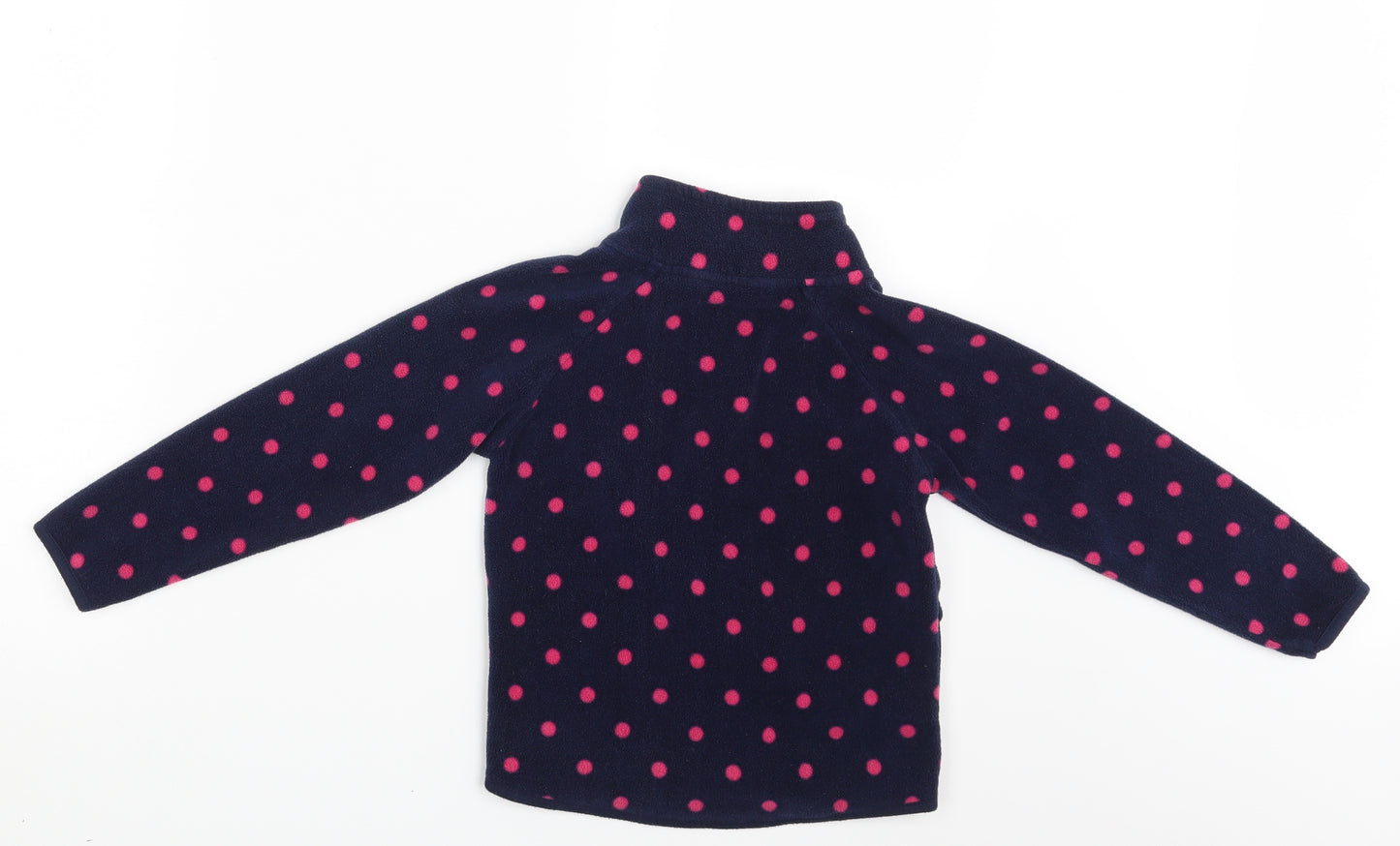Young Dimension Girls Blue Polka Dot  Full Zip Jumper Size 5-6 Years