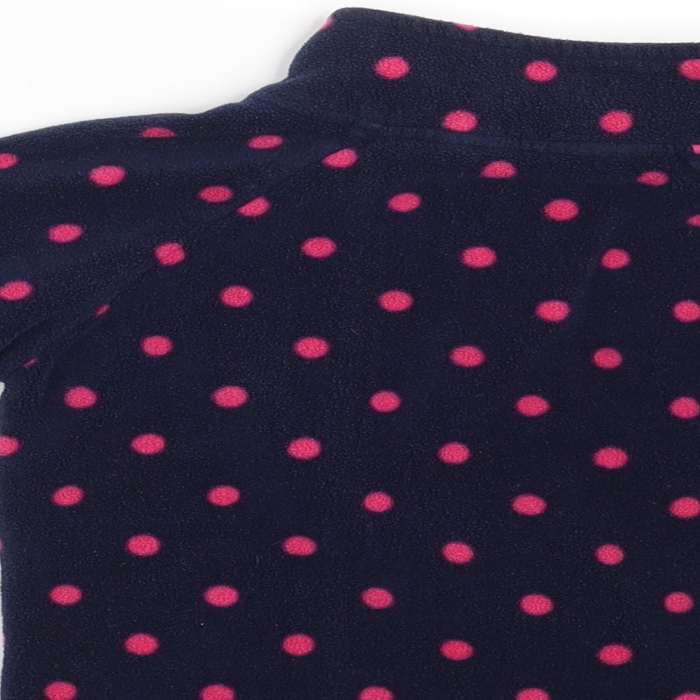 Young Dimension Girls Blue Polka Dot  Full Zip Jumper Size 5-6 Years