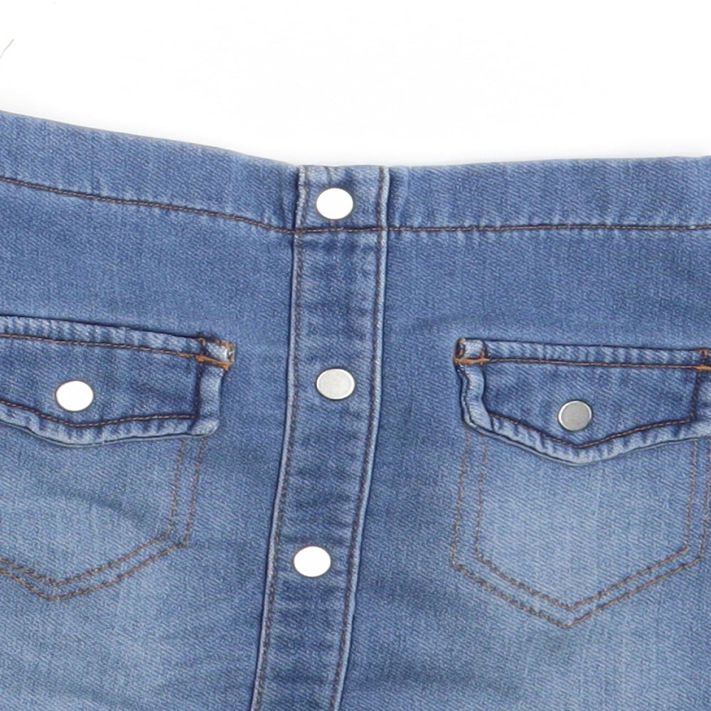 NEXT Girls Blue  Denim Mini Skirt Size 5-6 Years