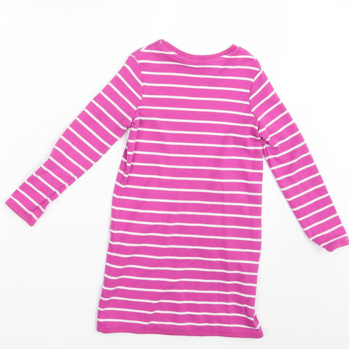 George Girls Pink Striped  T-Shirt Dress  Size 5-6 Years