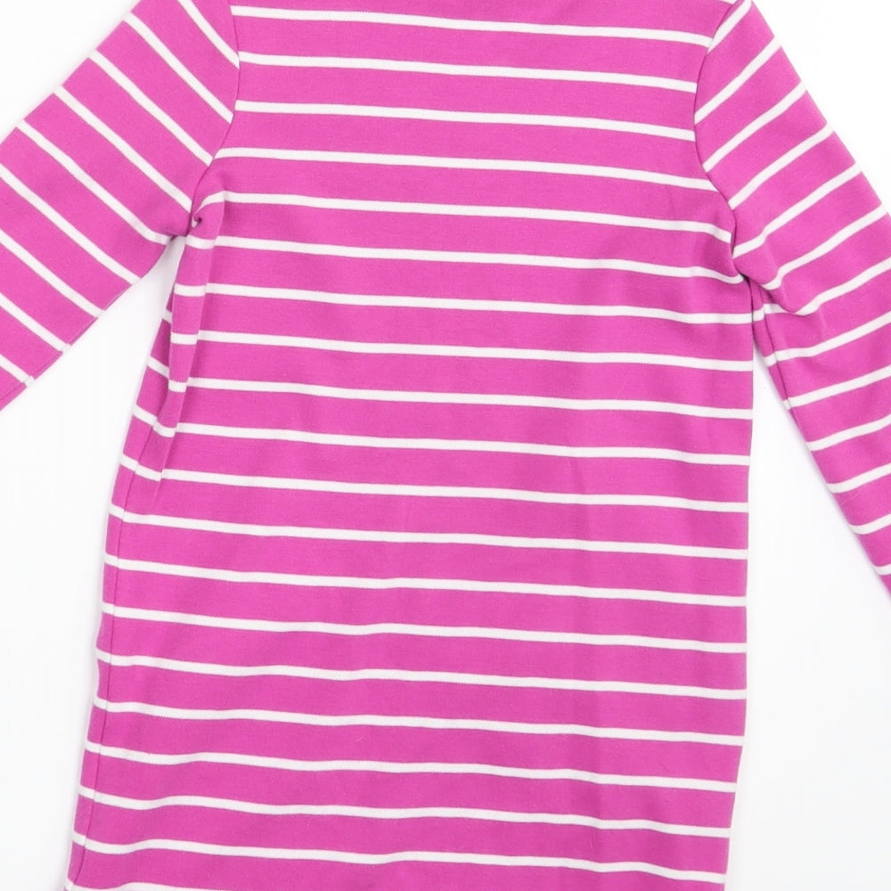 George Girls Pink Striped  T-Shirt Dress  Size 5-6 Years