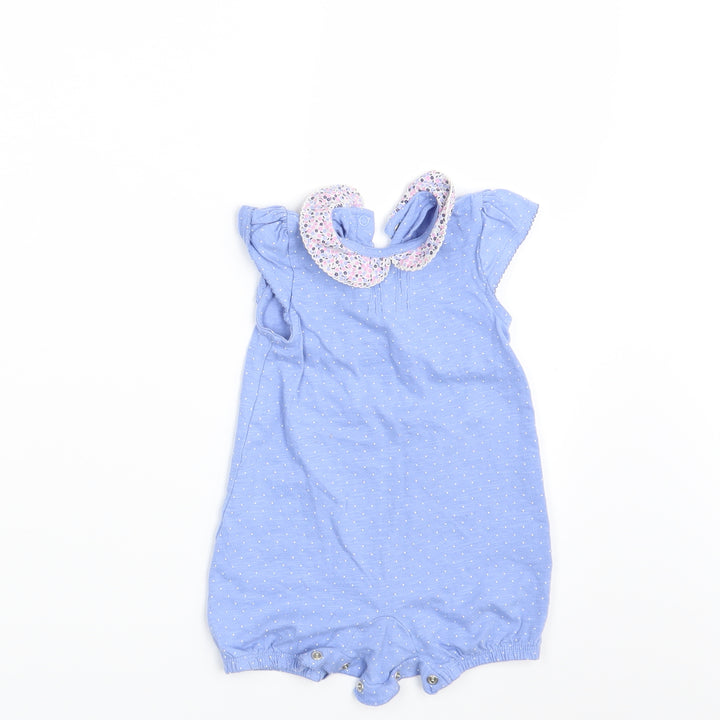 Mothercare Girls Blue Polka Dot T-Shirt Dress Size 3-6 Months