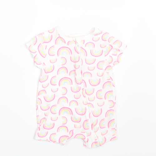 Primark Girls White Colourblock  Romper One-Piece Size 0-3 Months
