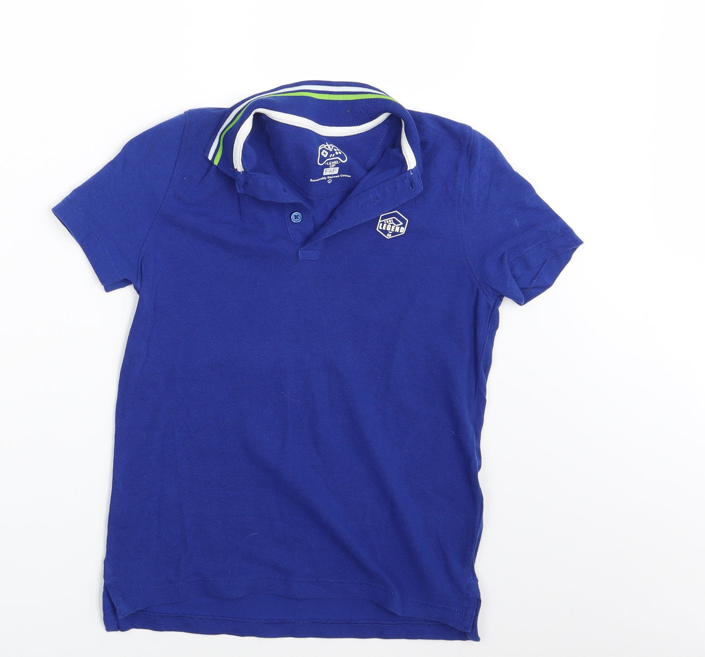 F&F Boys Blue   Pullover Polo Size 9-10 Years