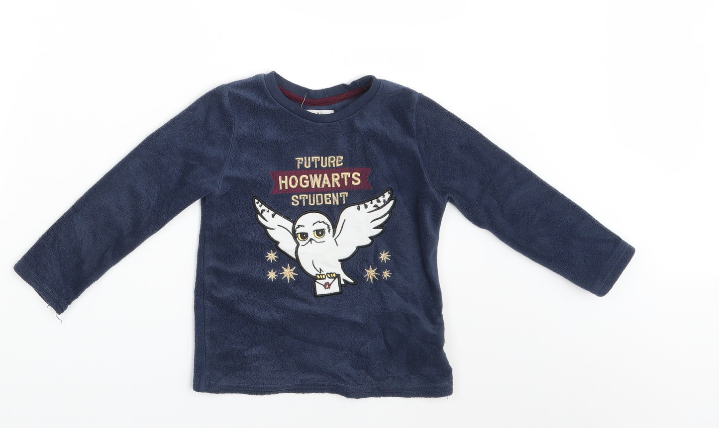 Harry Potter Girls Blue Animal Print  Pullover Jumper Size 24 Months  - Harry Potter
