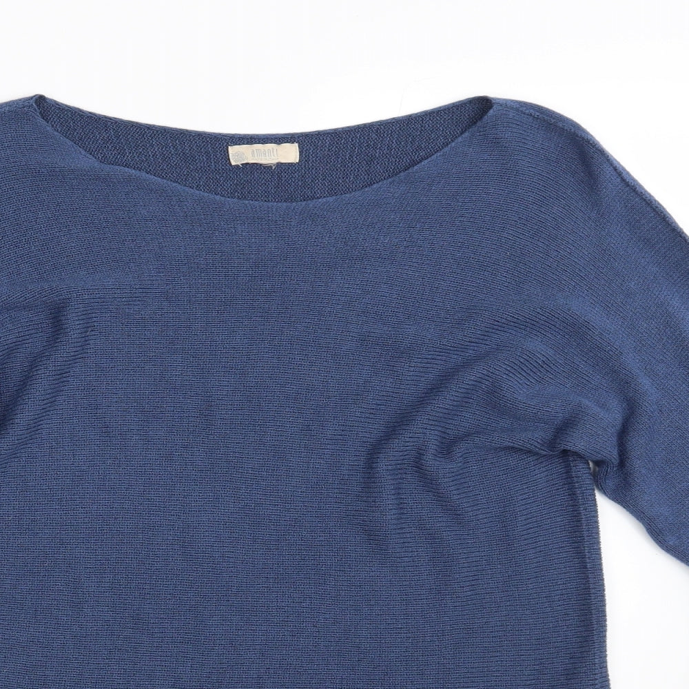 Amanti Womens Blue   Pullover Jumper One Size