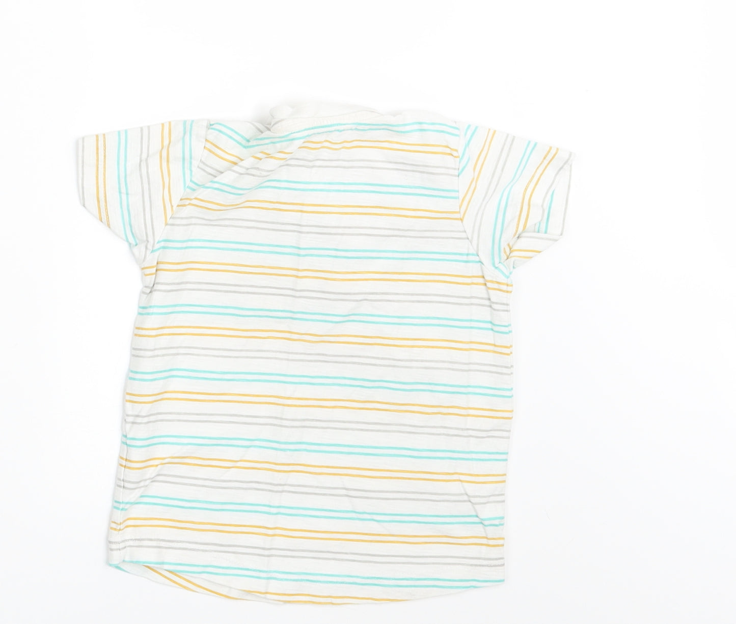 Matalan Boys White Striped  Basic T-Shirt Size 24 Months