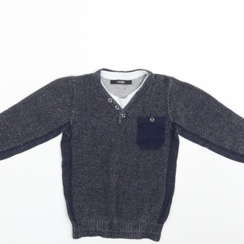 George Boys Blue   Pullover Jumper Size 5-6 Years
