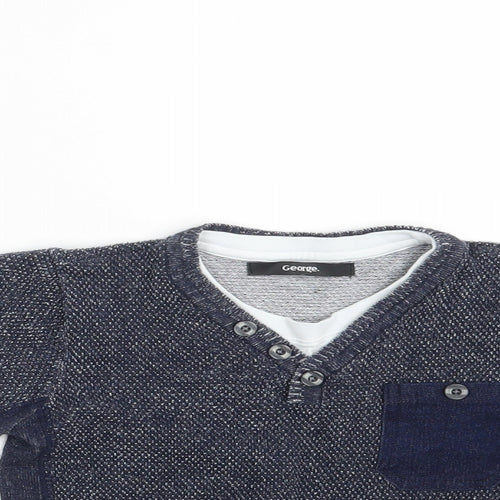 George Boys Blue   Pullover Jumper Size 5-6 Years