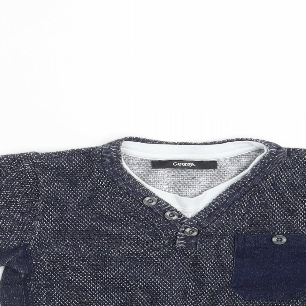 George Boys Blue   Pullover Jumper Size 5-6 Years