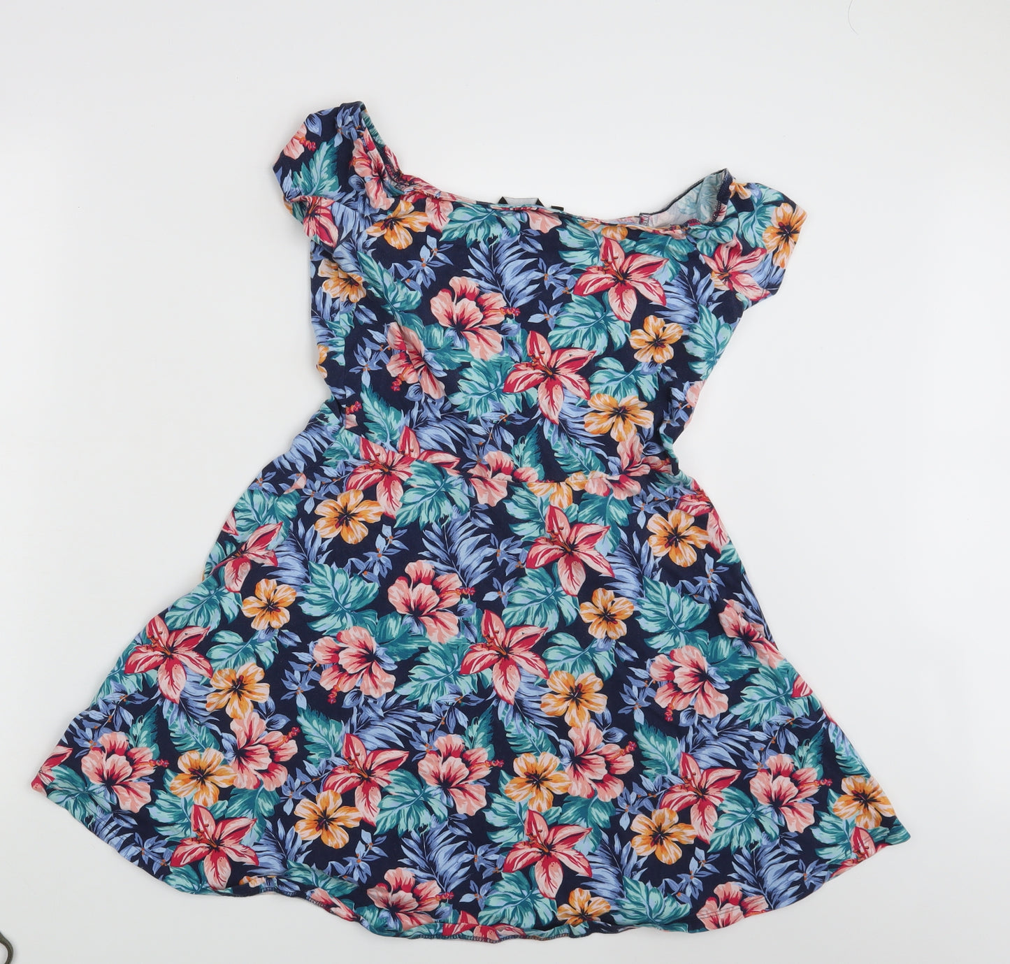 New Look Womens Multicoloured Floral  T-Shirt Dress  Size 12