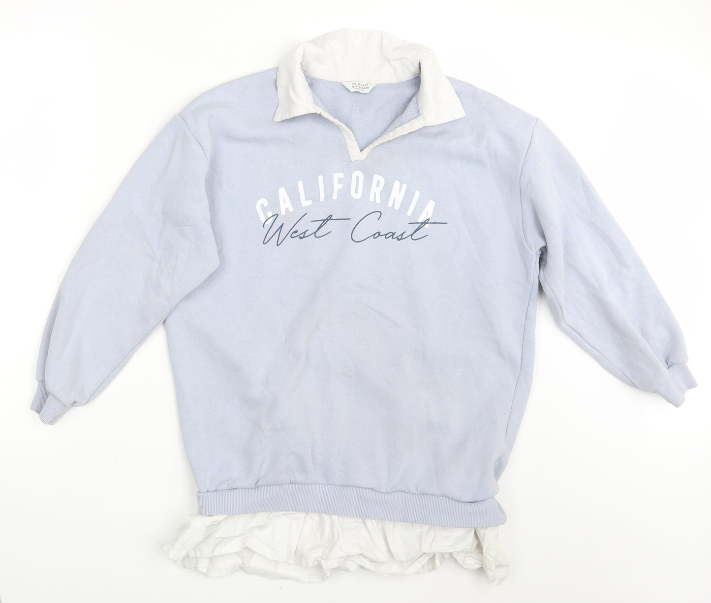 Primark Girls Blue   Pullover Jumper Size 13-14 Years  - California