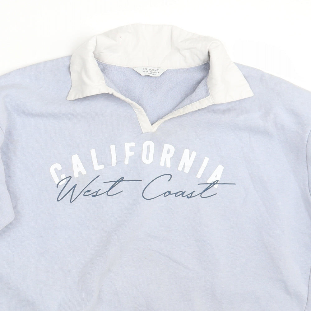 Primark Girls Blue   Pullover Jumper Size 13-14 Years  - California