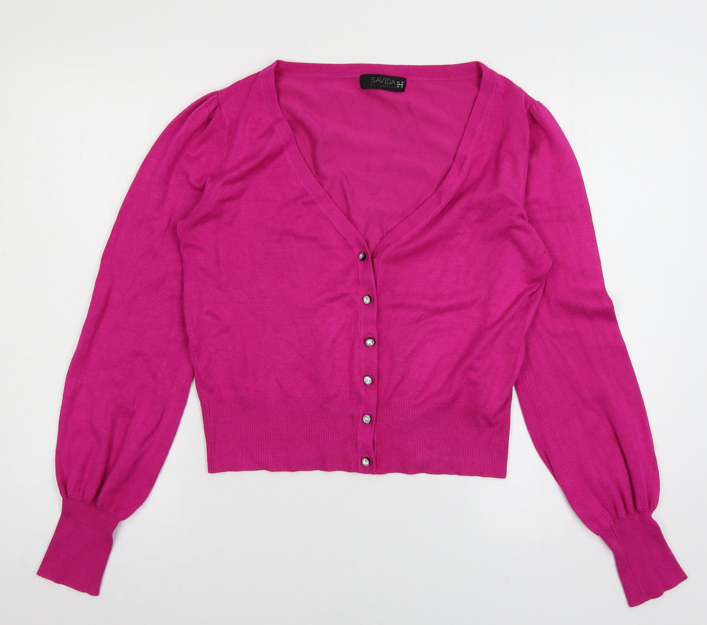 Savida Womens Pink  Knit Cardigan Jumper Size 12