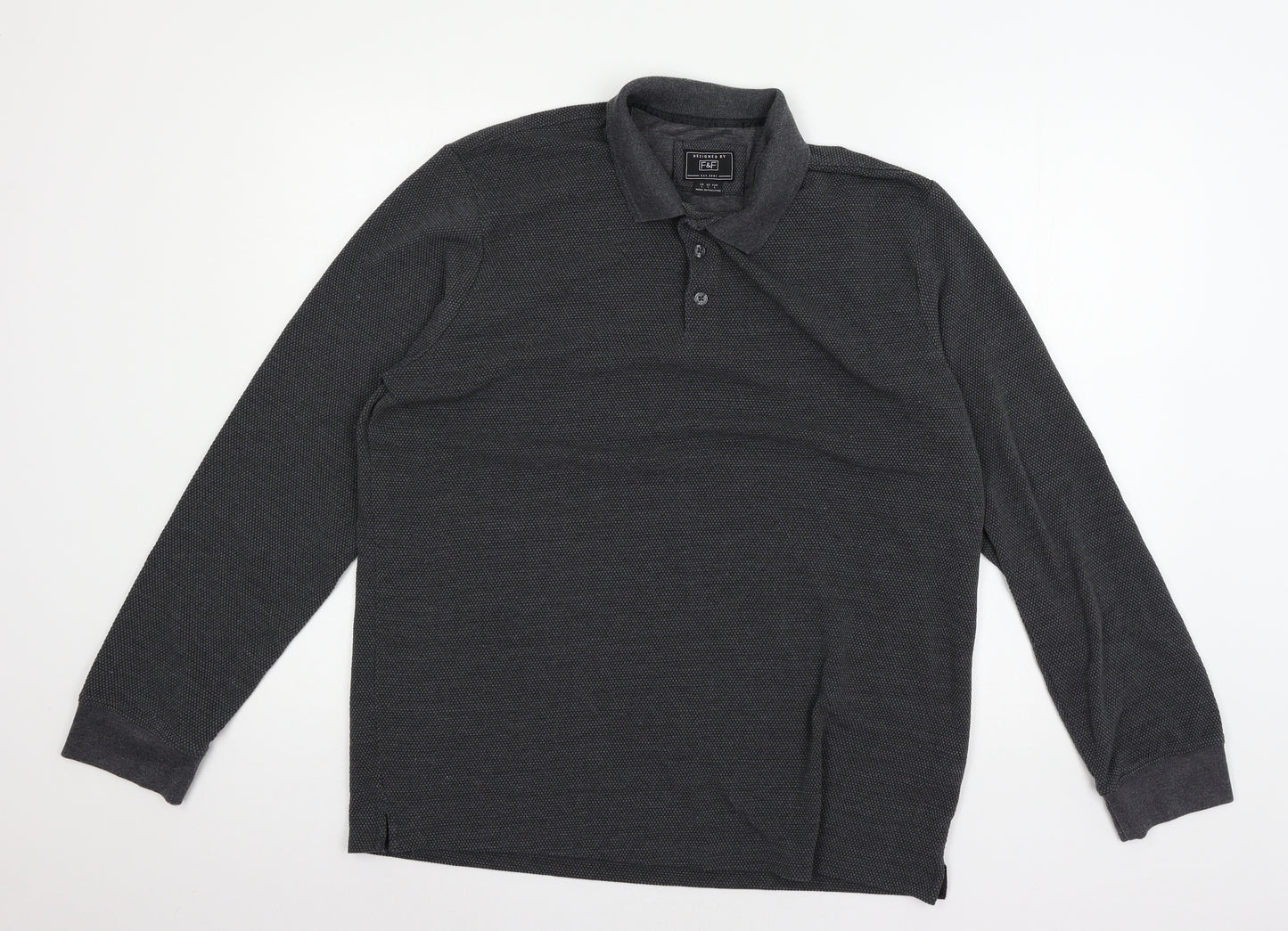 F&F Mens Grey  Jersey  T-Shirt Size L