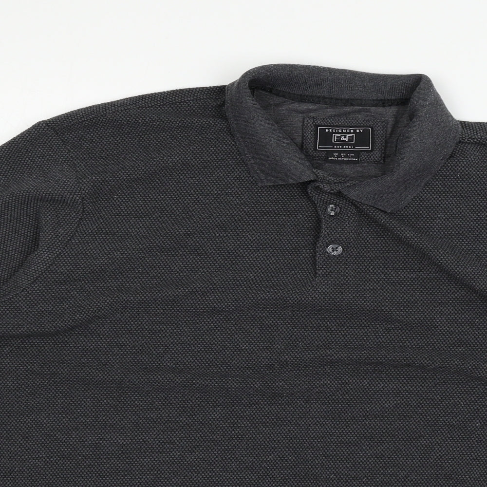 F&F Mens Grey  Jersey  T-Shirt Size L