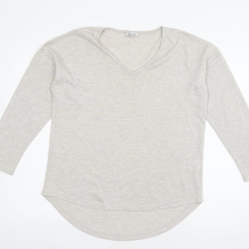 Peacocks Womens Grey  Knit Pullover Jumper Size 14