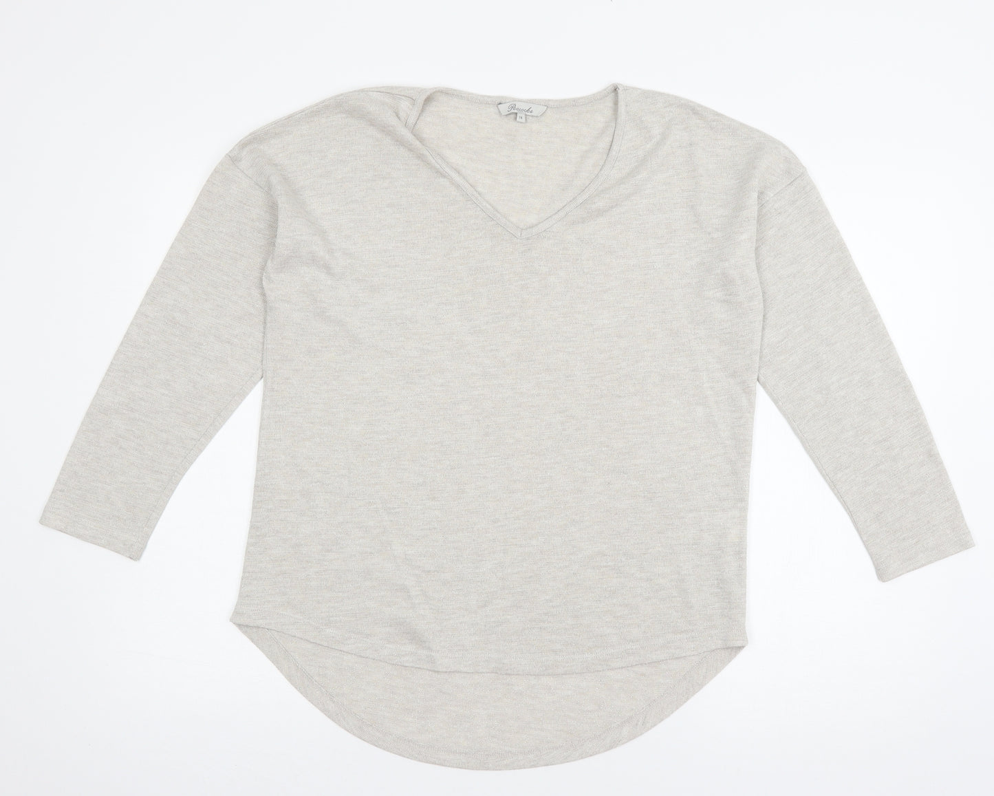 Peacocks Womens Grey  Knit Pullover Jumper Size 14