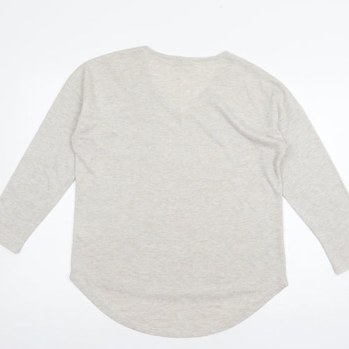 Peacocks Womens Grey  Knit Pullover Jumper Size 14
