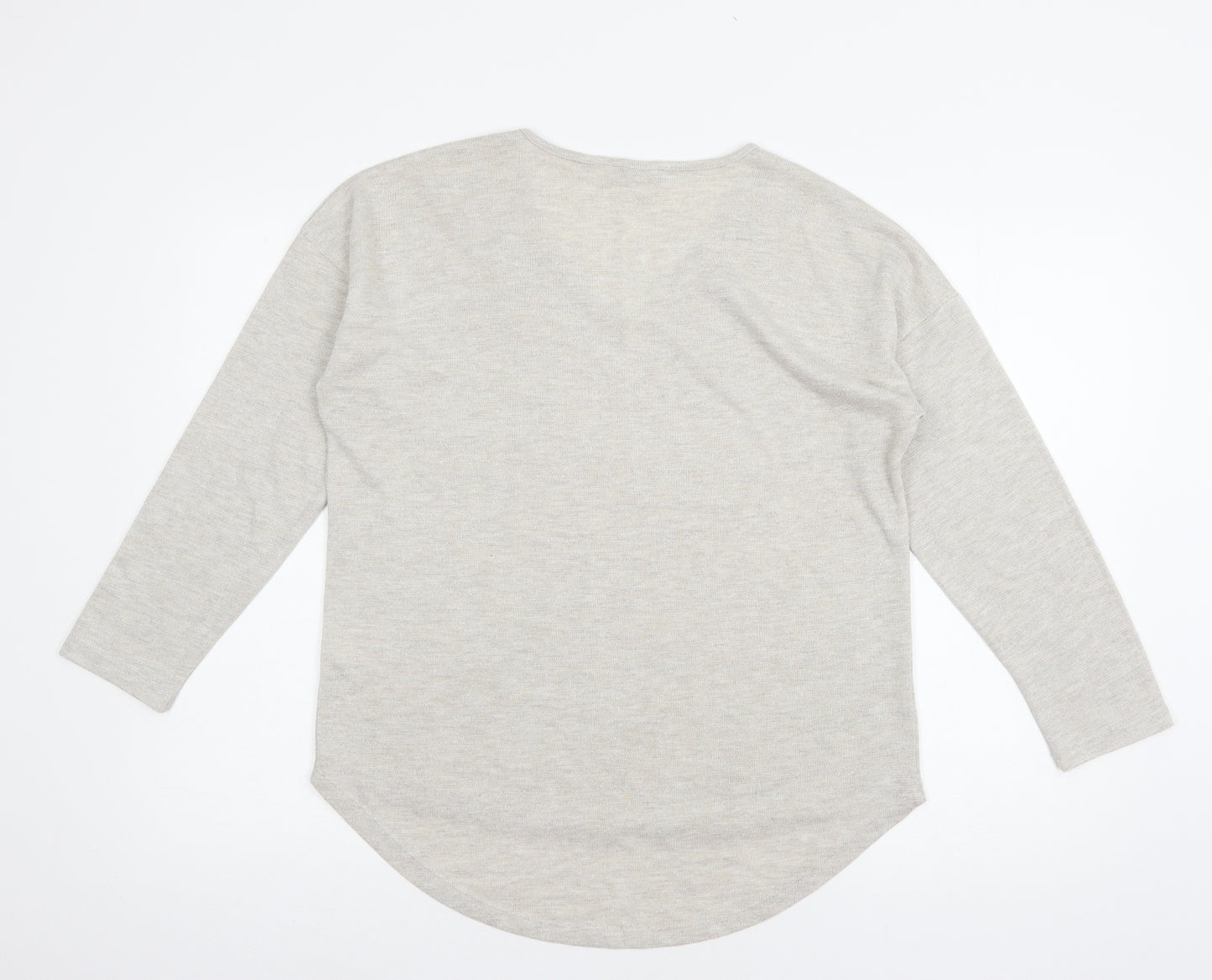 Peacocks Womens Grey  Knit Pullover Jumper Size 14
