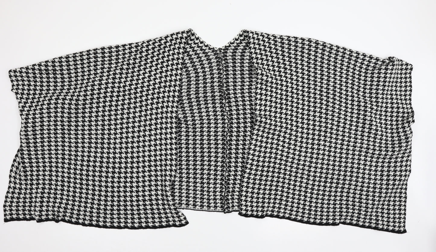 Intuition Womens Black Houndstooth Knit Cardigan Jumper Size S