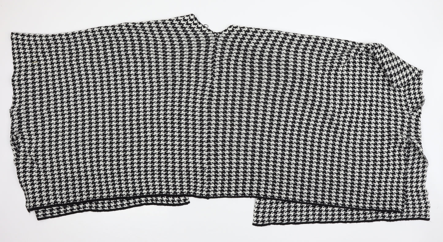 Intuition Womens Black Houndstooth Knit Cardigan Jumper Size S