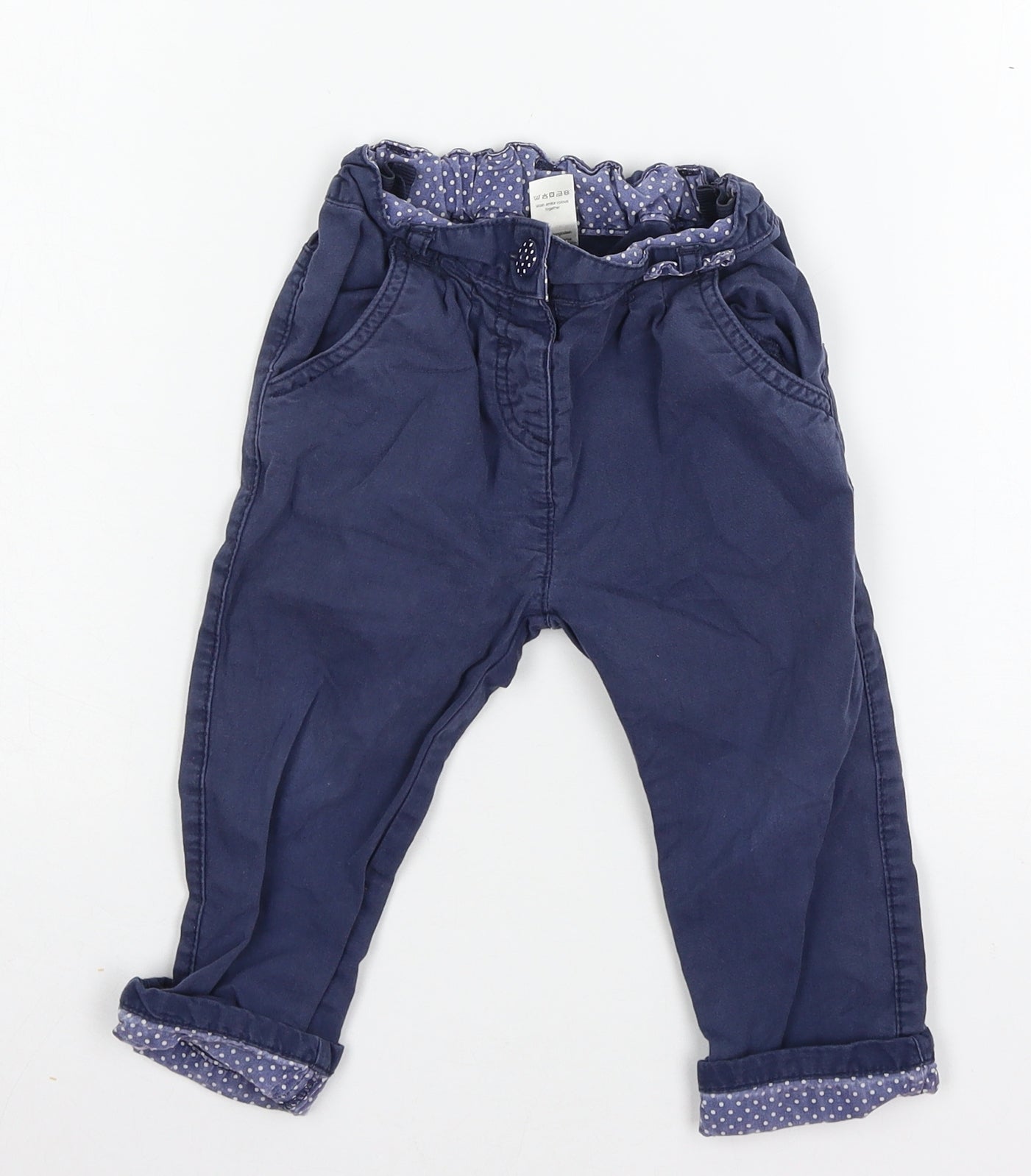 TU Girls Blue   Cargo Trousers Size 18-24 Months
