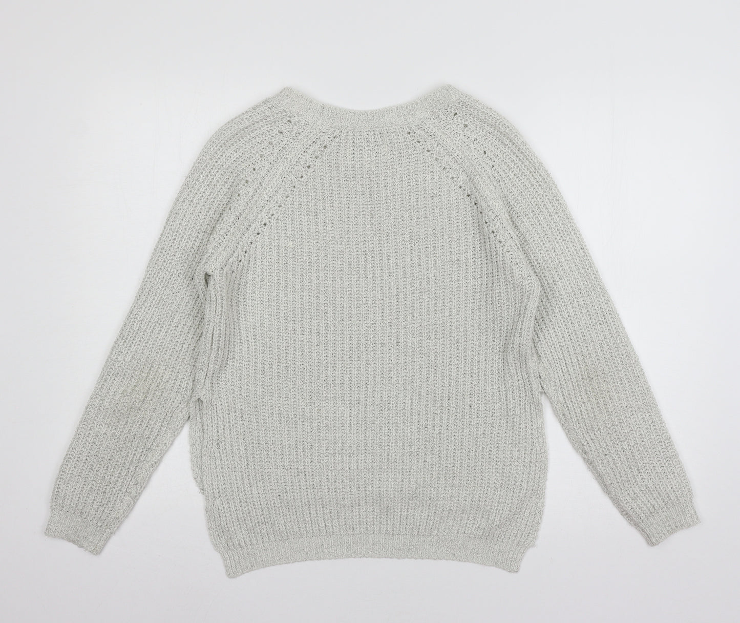 Papaya Womens Grey  Knit Pullover Jumper Size S